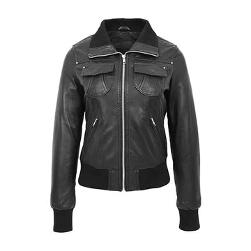 Women's A1 Flight Genuine Leather Bomber Jacket
