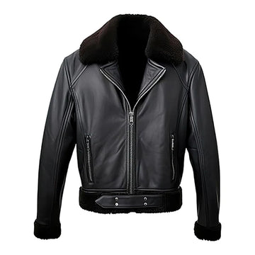 Men’s Lightweight Aviator Shearling Leather Jacket