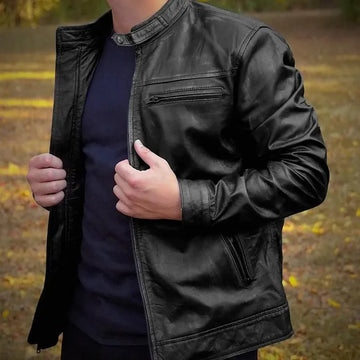 Urban Drift Roadster Jacket - Premium Men's Lambskin Leather Jacket