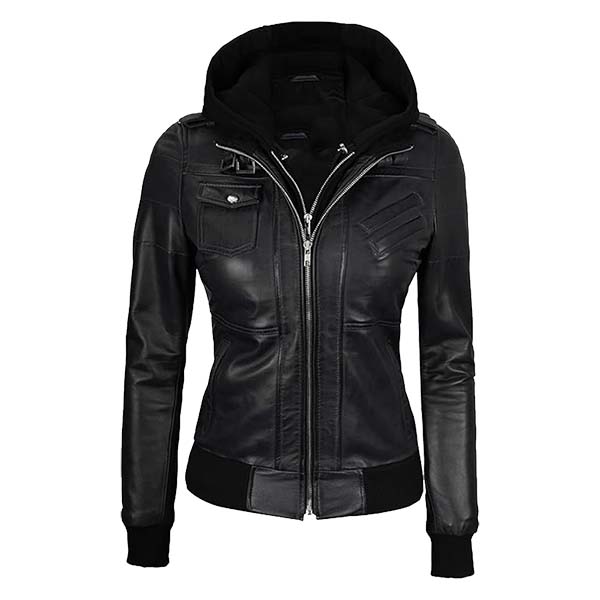 Women's Retro Flyer Original Leather Bomber Jacket