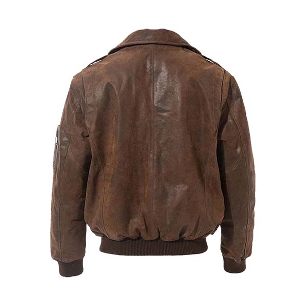 Men’s Air Flight Genuine Leather Bomber Jacket