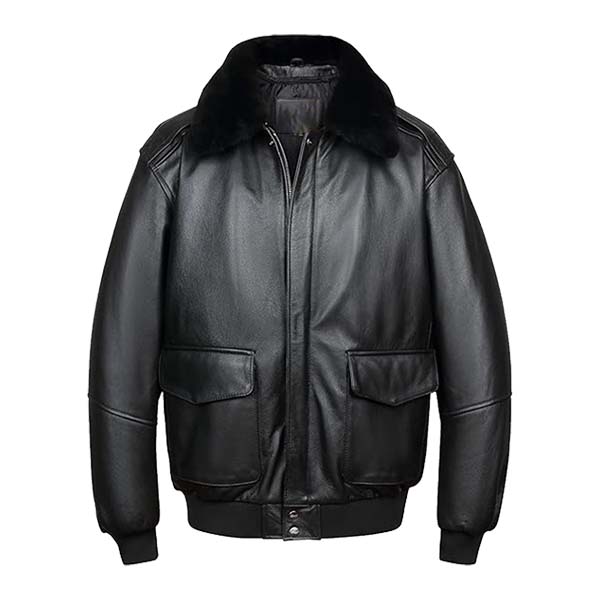 Men's Flight Aviator Original Leather Bomber Jacket