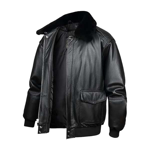 Men's Flight Aviator Original Leather Bomber Jacket