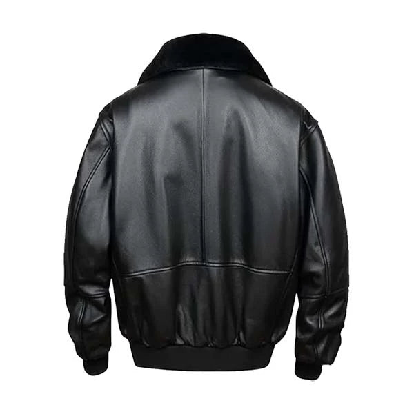 Men’s Flight Aviator Leather Bomber Jacket
