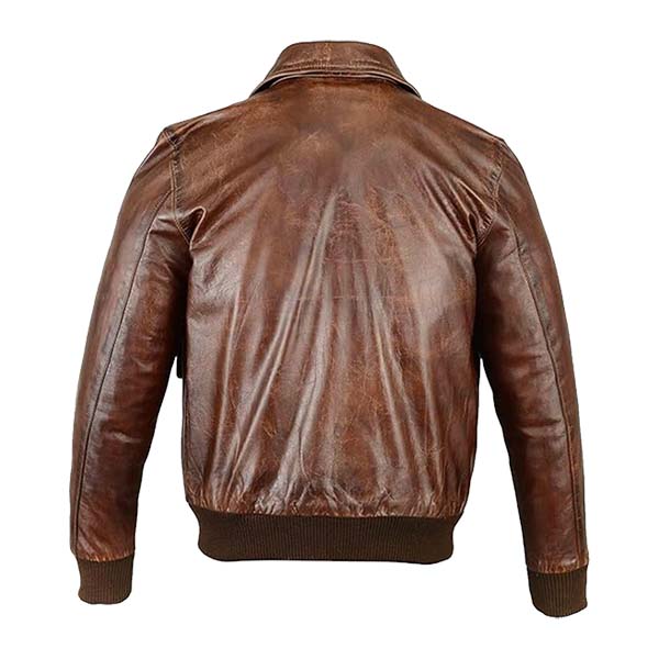 Men’s Vintage Brown Air Force Leather Bomber Jacket