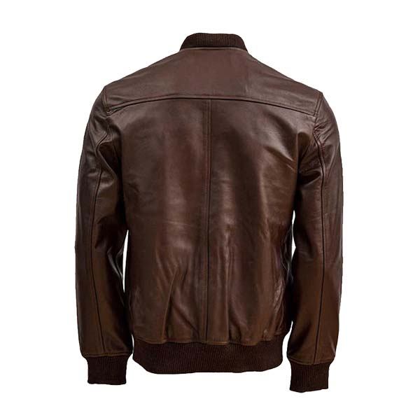 Women's Zip Up Genuine Leather Bomber Jacket