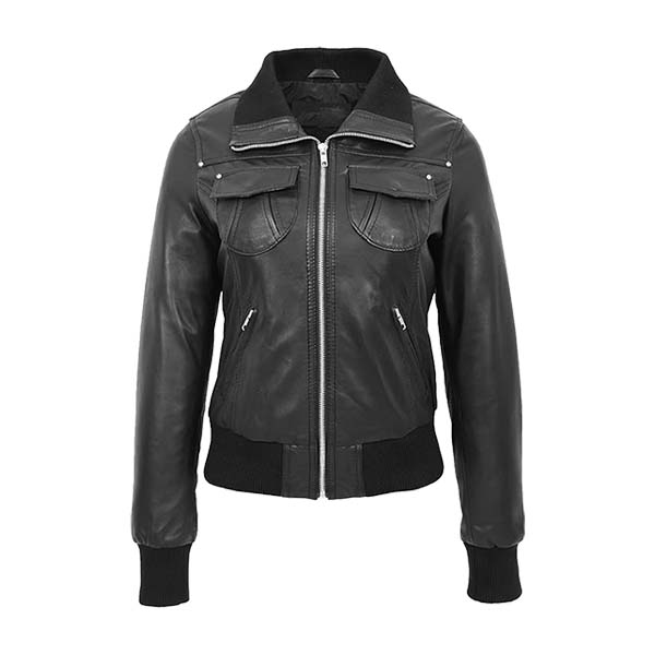 Women's A1 Flight Genuine Leather Bomber Jacket