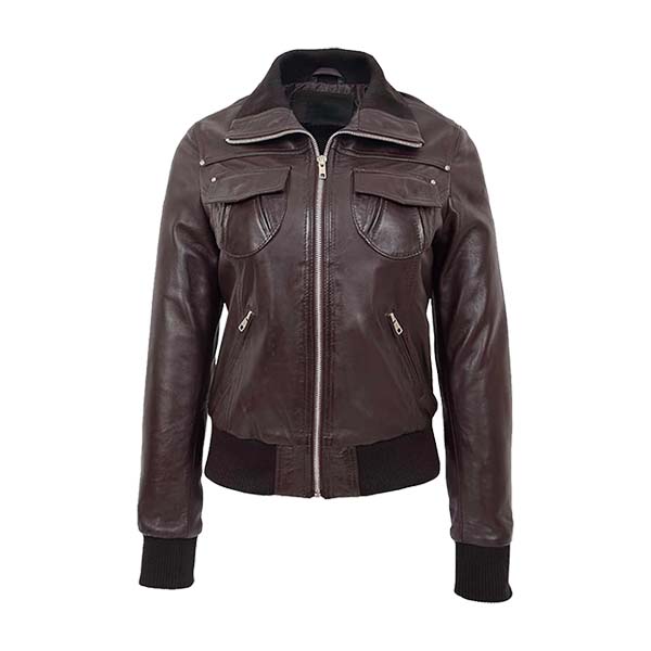 Women's A1 Flight Genuine Leather Bomber Jacket
