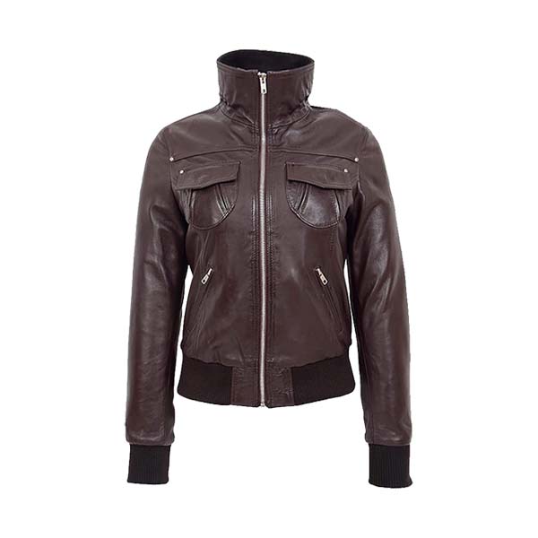 Women's A1 Flight Genuine Leather Bomber Jacket