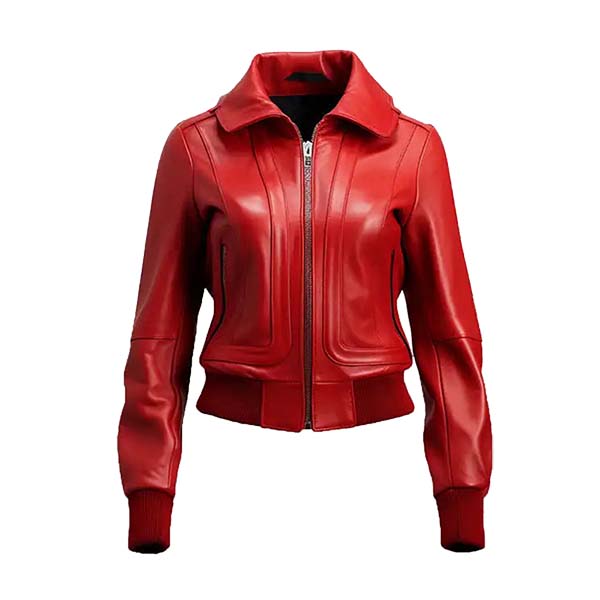 Women's Phoenix Flare Genuine Leather Bomber Jacket