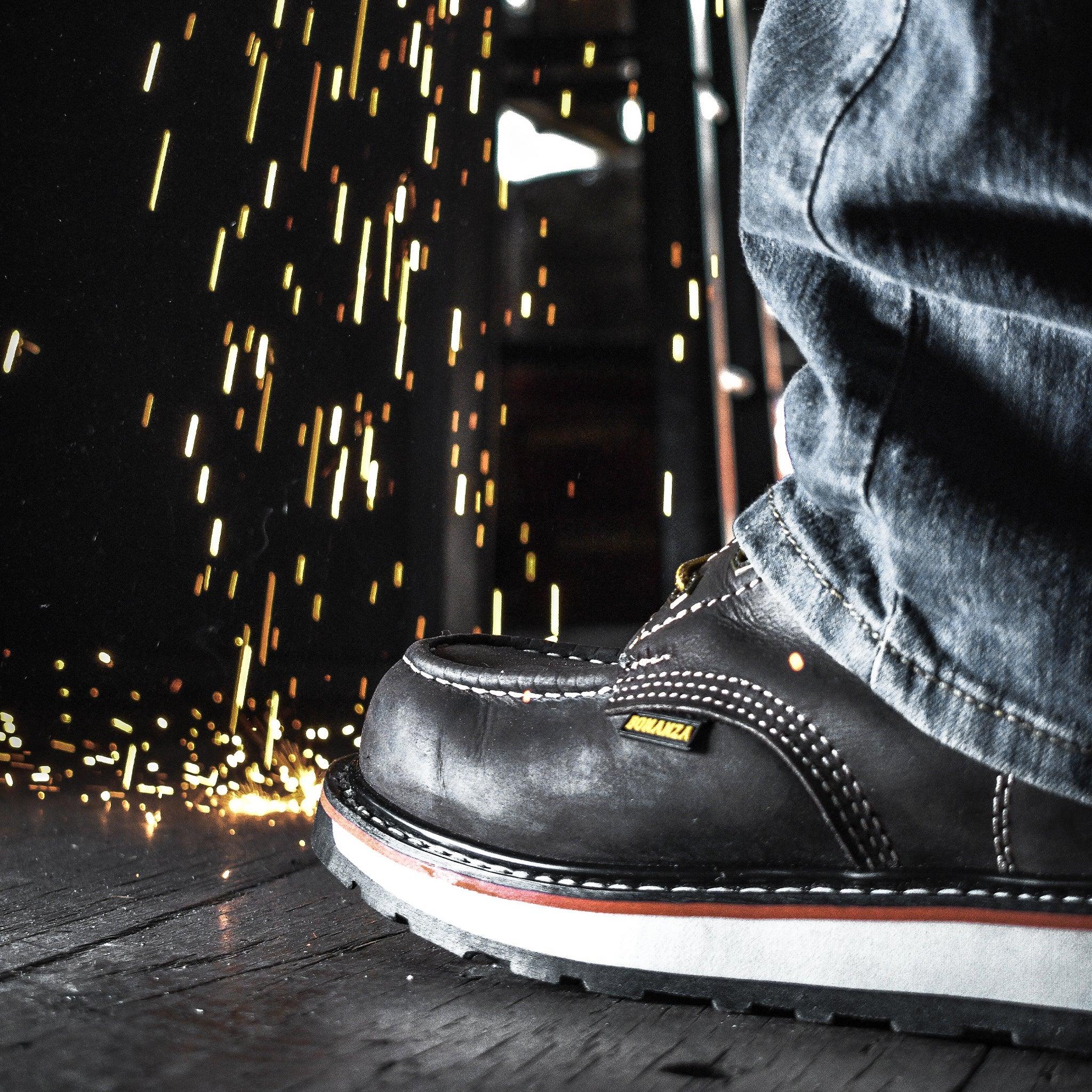 Frontier Dual Black 6" Moc Toe Work Boots | Advanced Men's Safety Boots