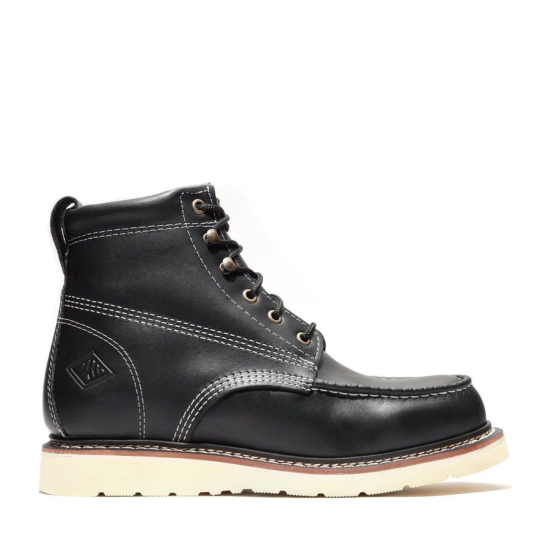 Frontier Classic 6" Black Moc Toe Work Boots | Men's Safety Boots