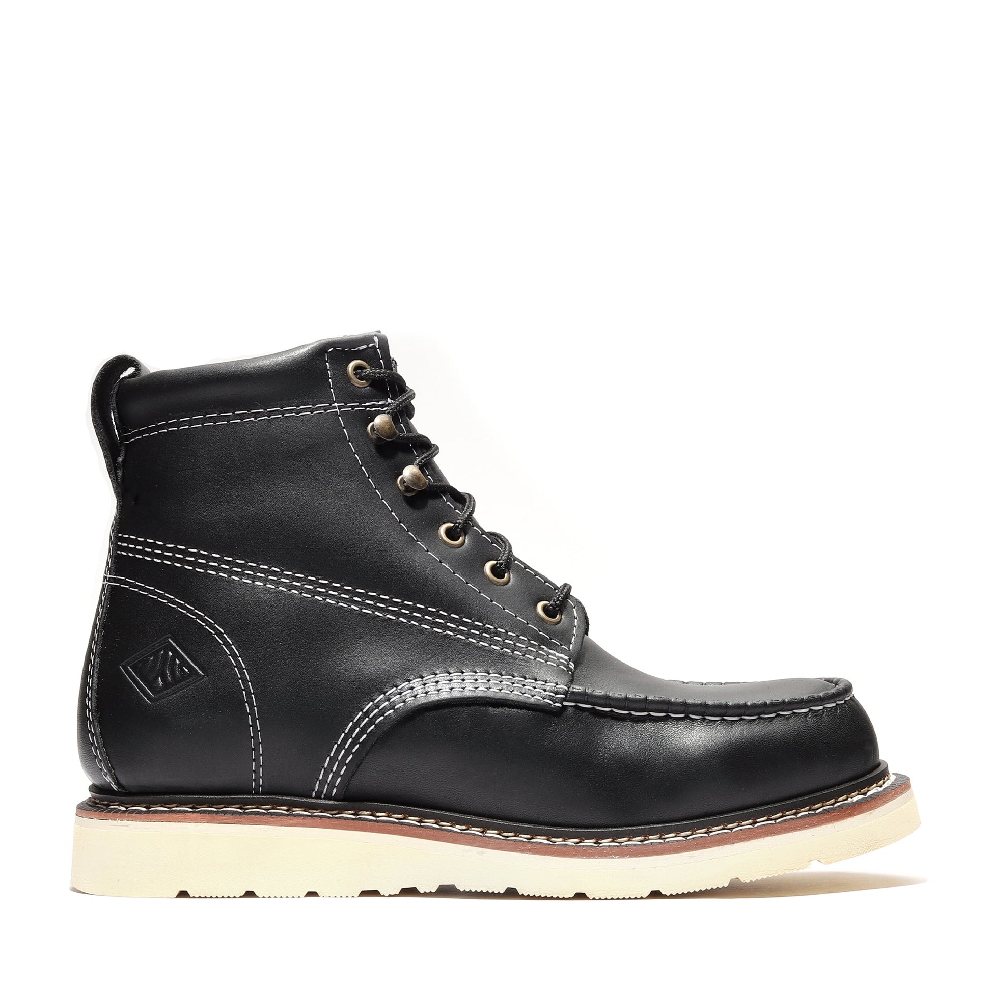 Frontier Classic 6" Black Moc Toe Work Boots | Men's Safety Boots