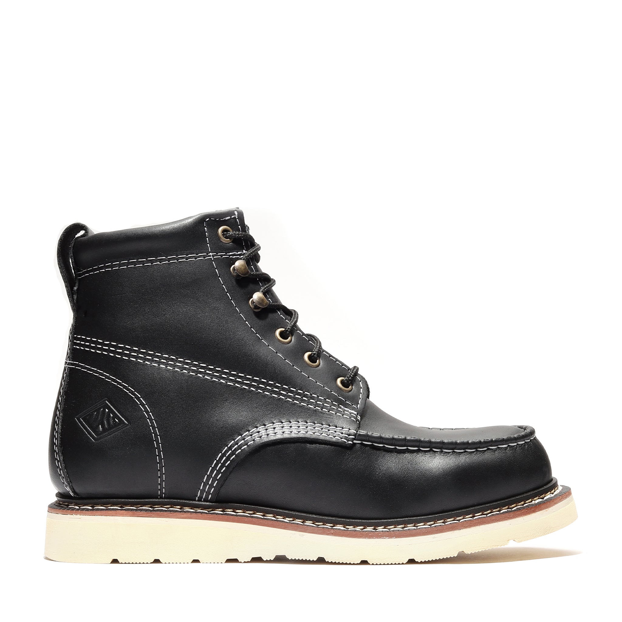 Frontier Classic 6" Black Moc Toe Work Boots | Men's Safety Boots