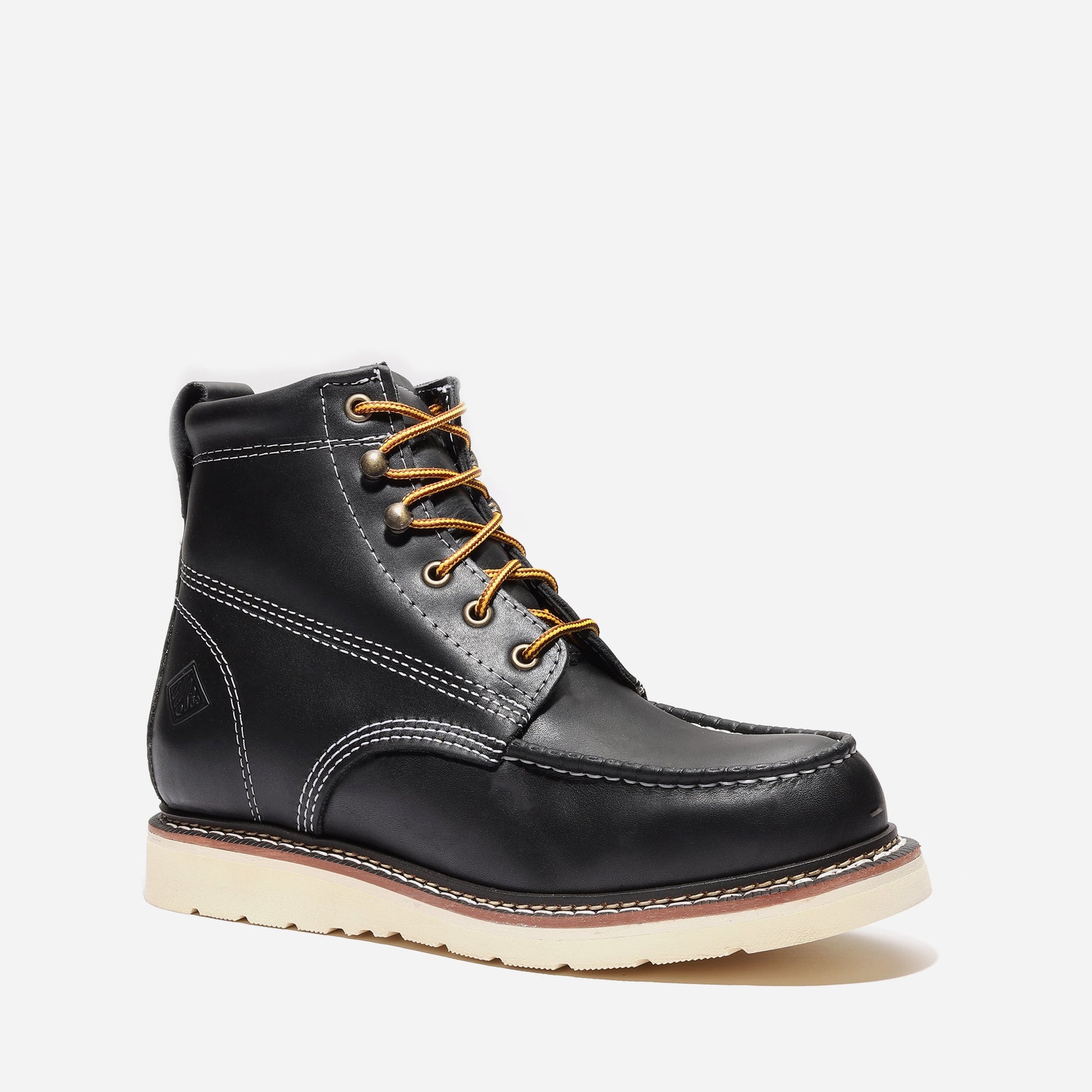 Frontier Classic 6" Black Moc Toe Work Boots | Men's Safety Boots