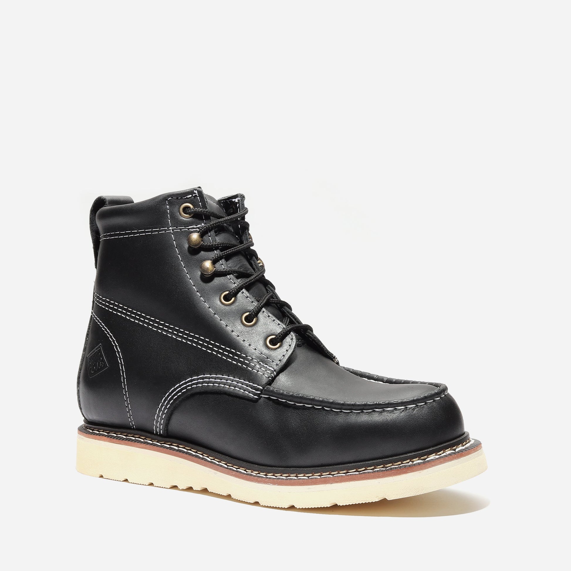 Frontier Classic 6" Black Moc Toe Work Boots | Men's Safety Boots