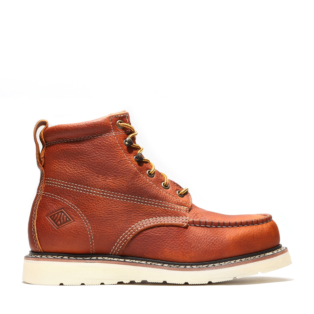 Frontier Golden Brown 6" Moc Toe Work Boots | Men's Leather Safety Boots