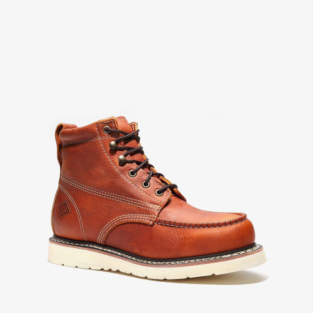 Frontier Steel Toe Moc Toe Boots Golden Brown 6" | Men's Safety Boots