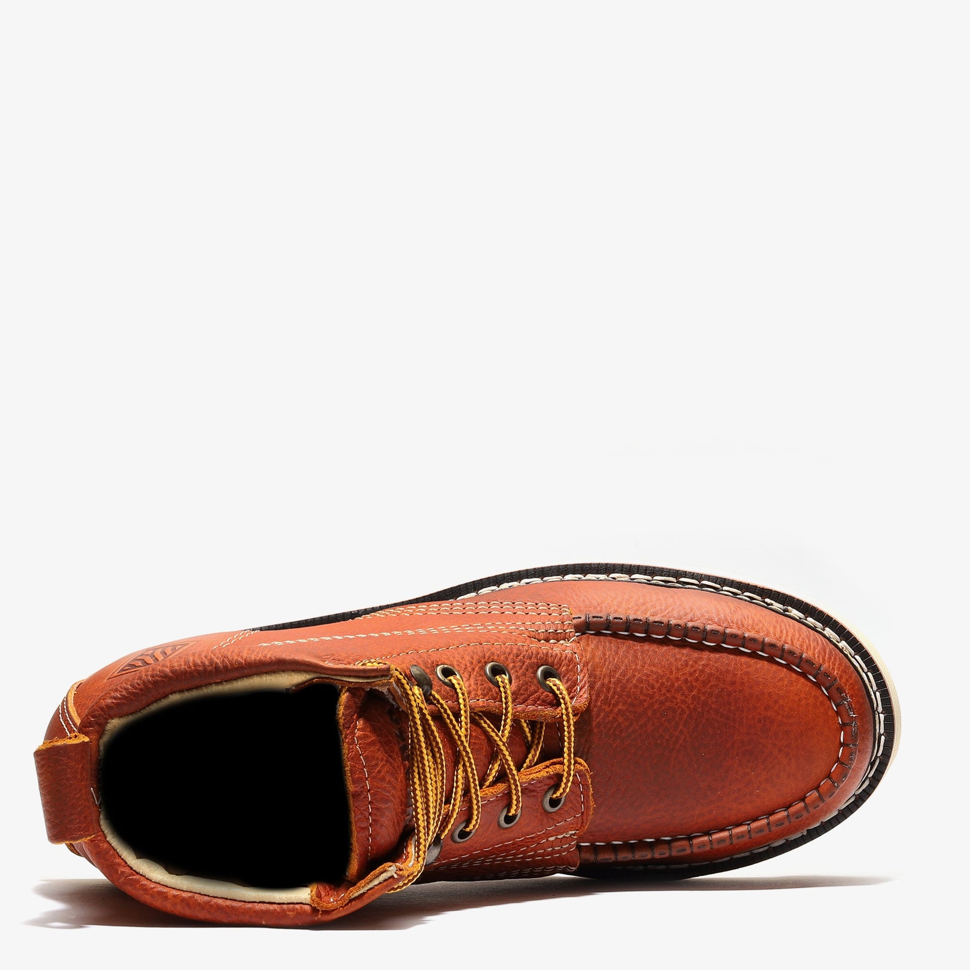 Frontier Golden Brown 6" Moc Toe Work Boots | Men's Leather Safety Boots
