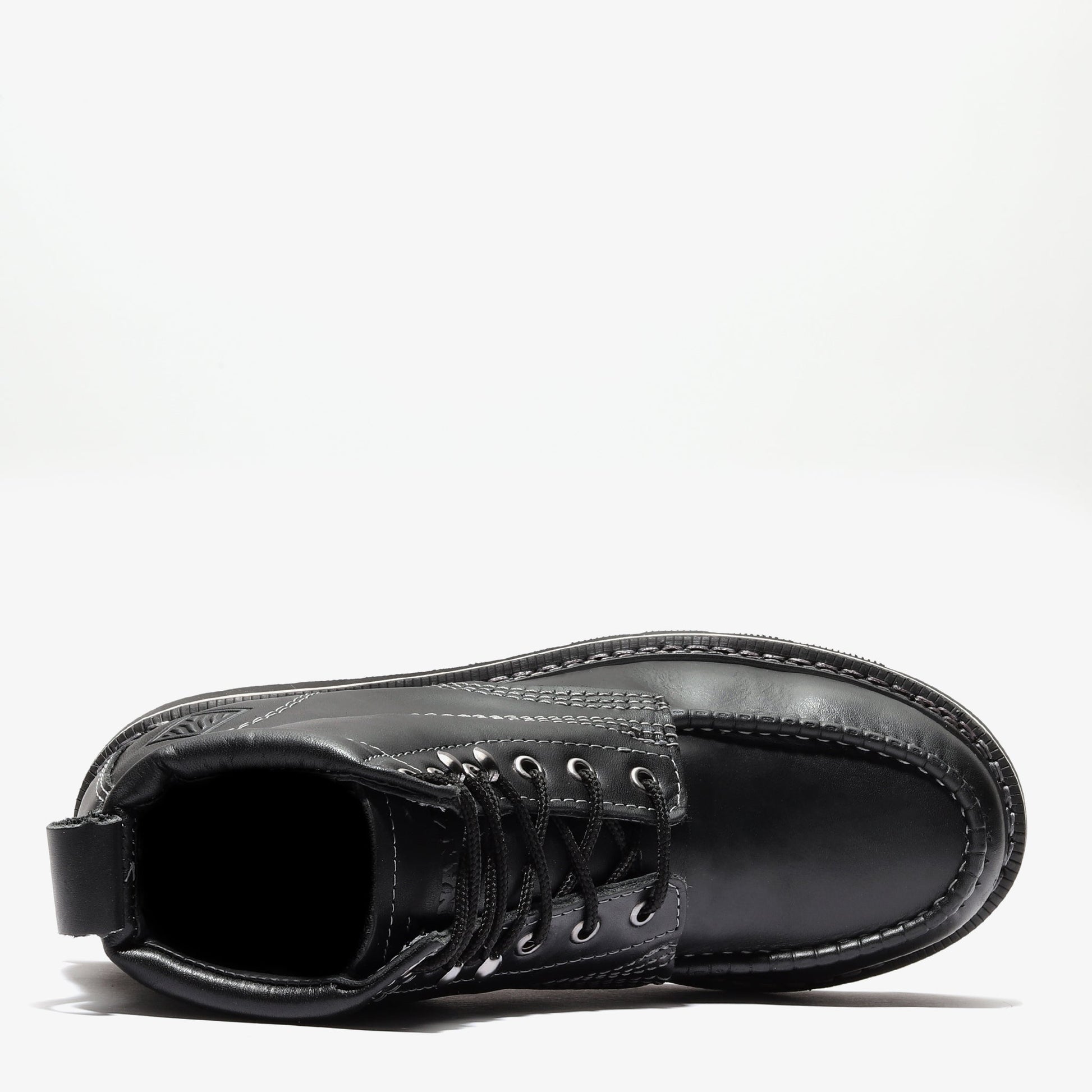 Frontier Jet Black 6" Moc Toe Work Boots | Premium Men's Safety Boots