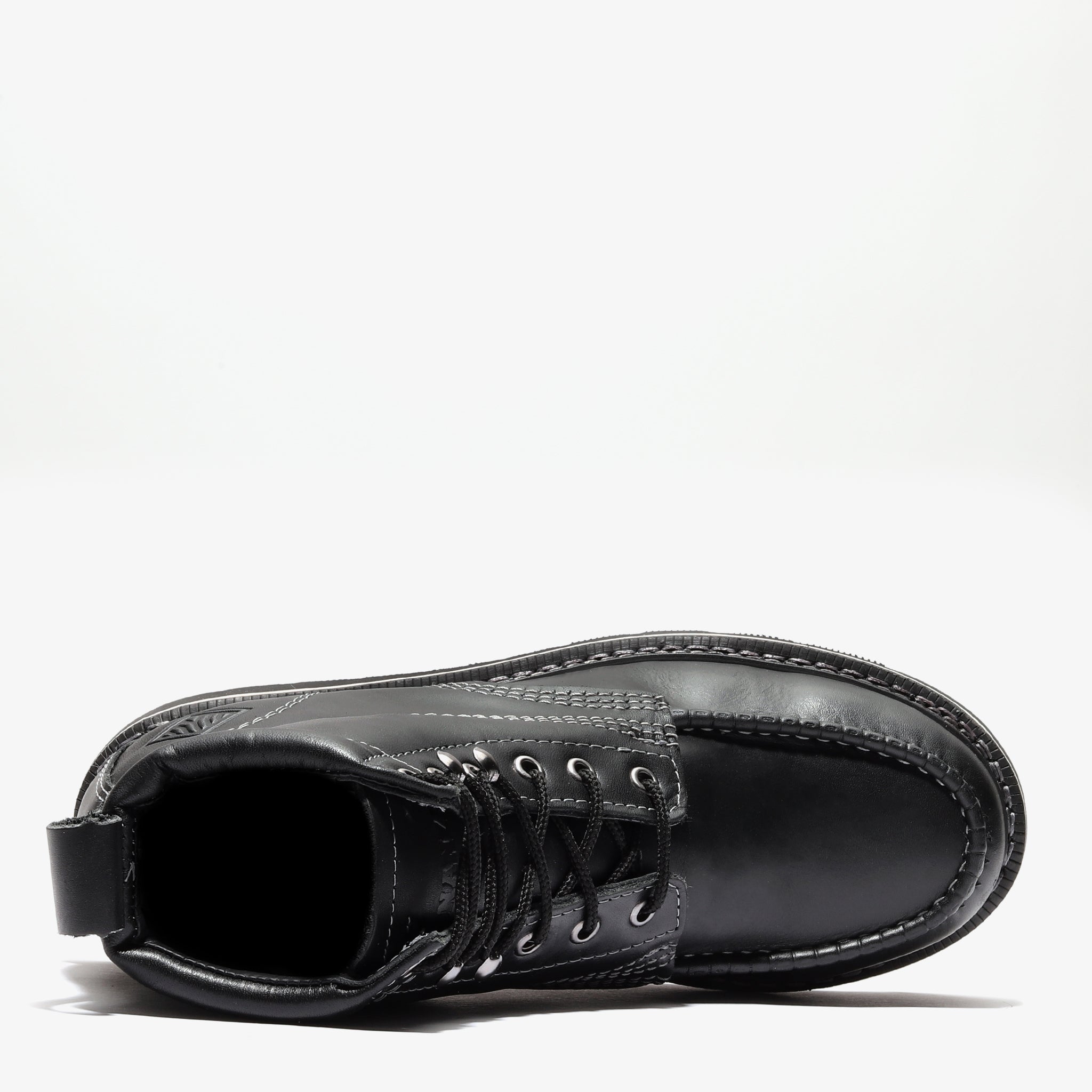 Frontier Jet Black 6" Moc Toe Work Boots | Premium Men's Safety Boots