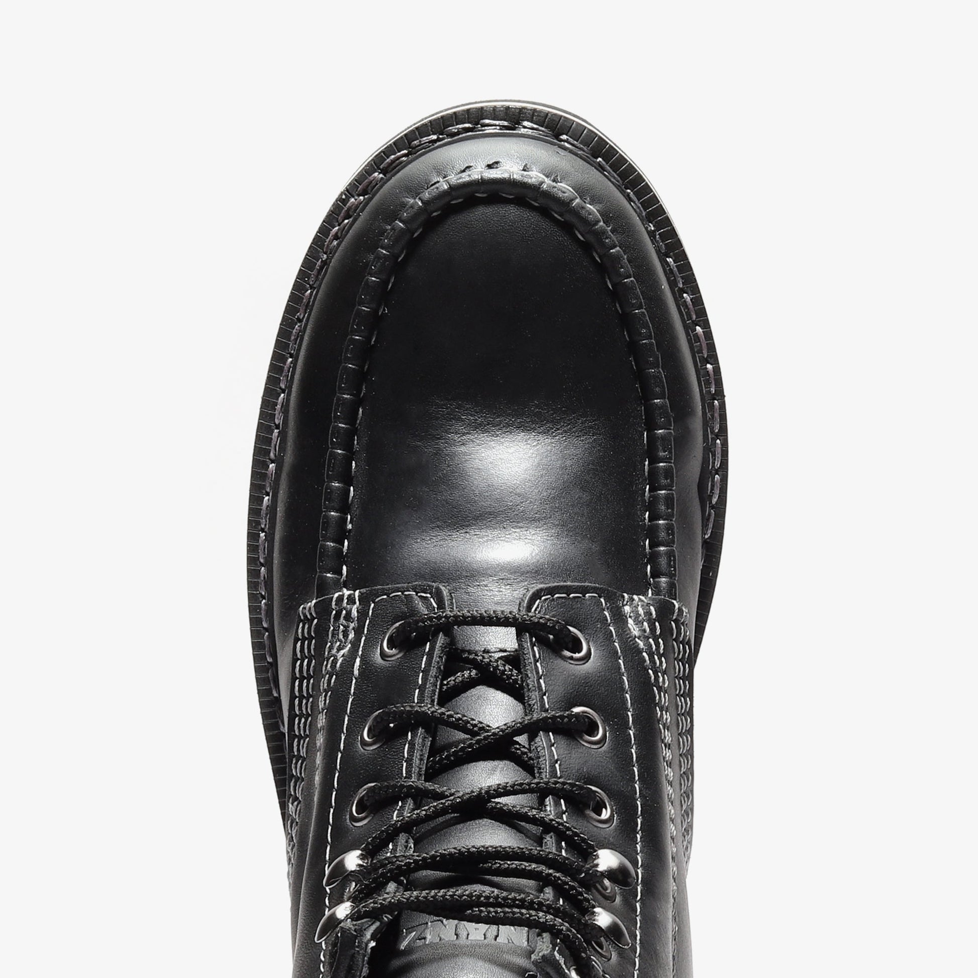 Frontier Jet Black 6" Moc Toe Work Boots | Premium Men's Safety Boots