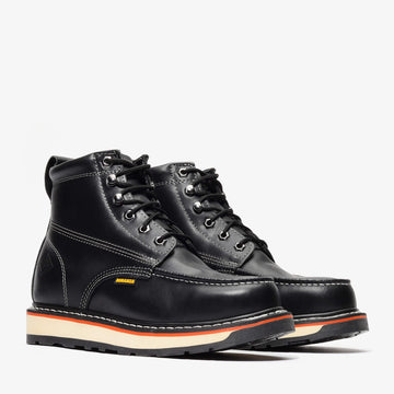 Frontier Dual Black 6" Moc Toe Work Boots | Advanced Men's Safety Boots