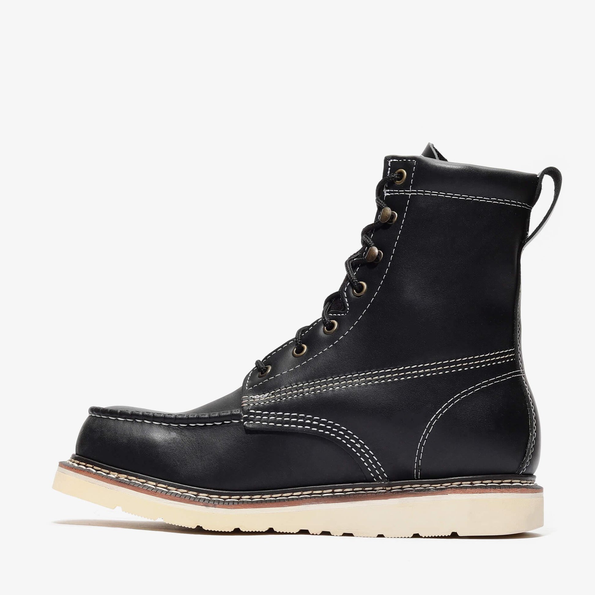 Frontier Classic 8" Tall Moc Toe Work Boots | Men's Leather Safety Boots
