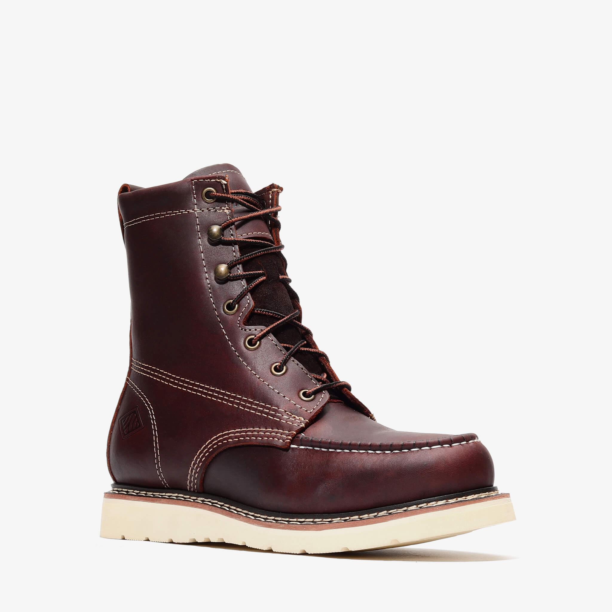 Frontier Classic 8" Tall Moc Toe Work Boots | Men's Leather Safety Boots