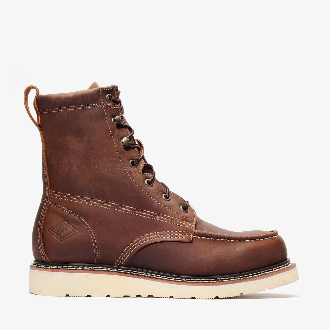 Frontier Classic 8" Tall Moc Toe Work Boots | Men's Leather Safety Boots