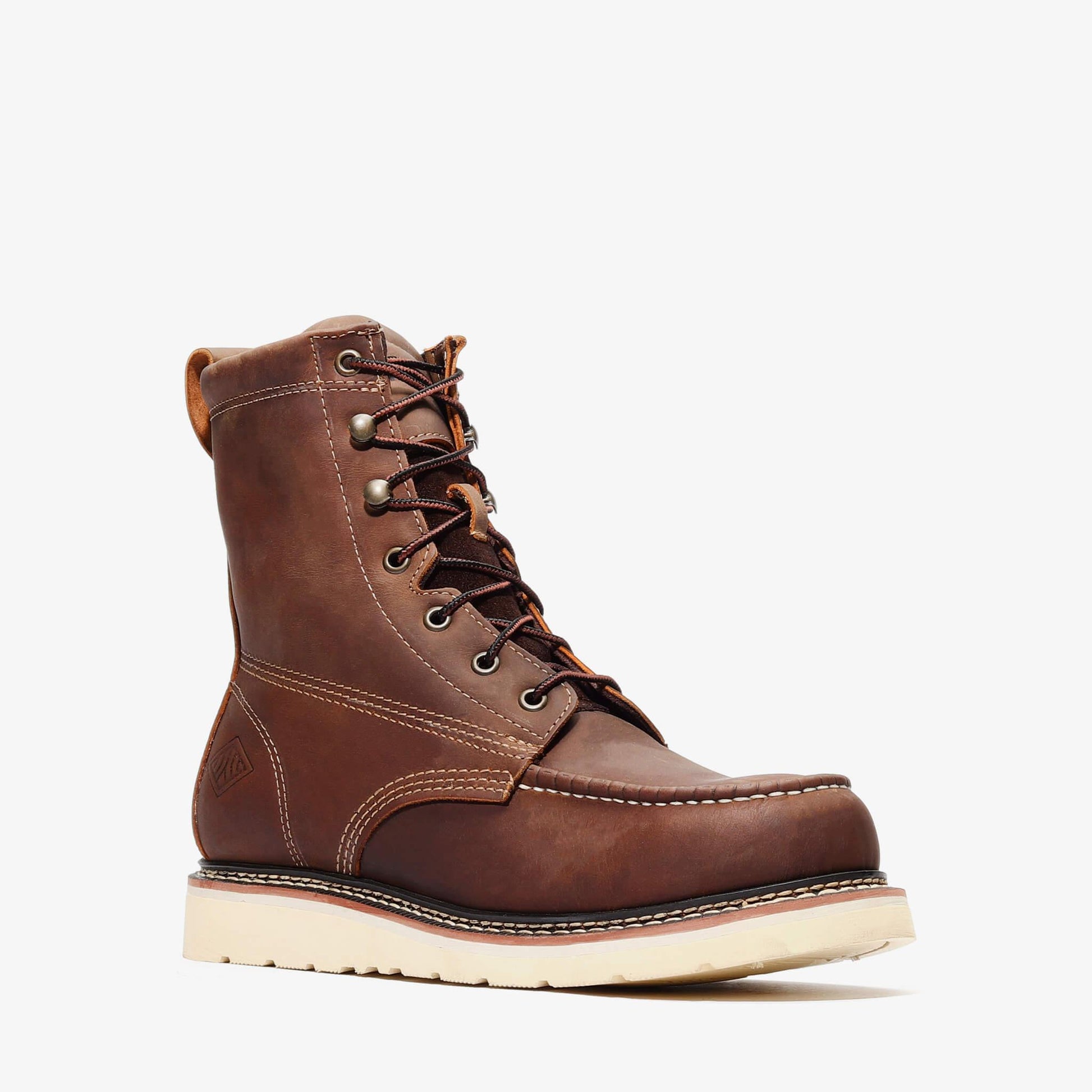 Frontier Steel Toe 8" Tall Moc Toe Boots | Heavy Duty OSHA Safety Boots