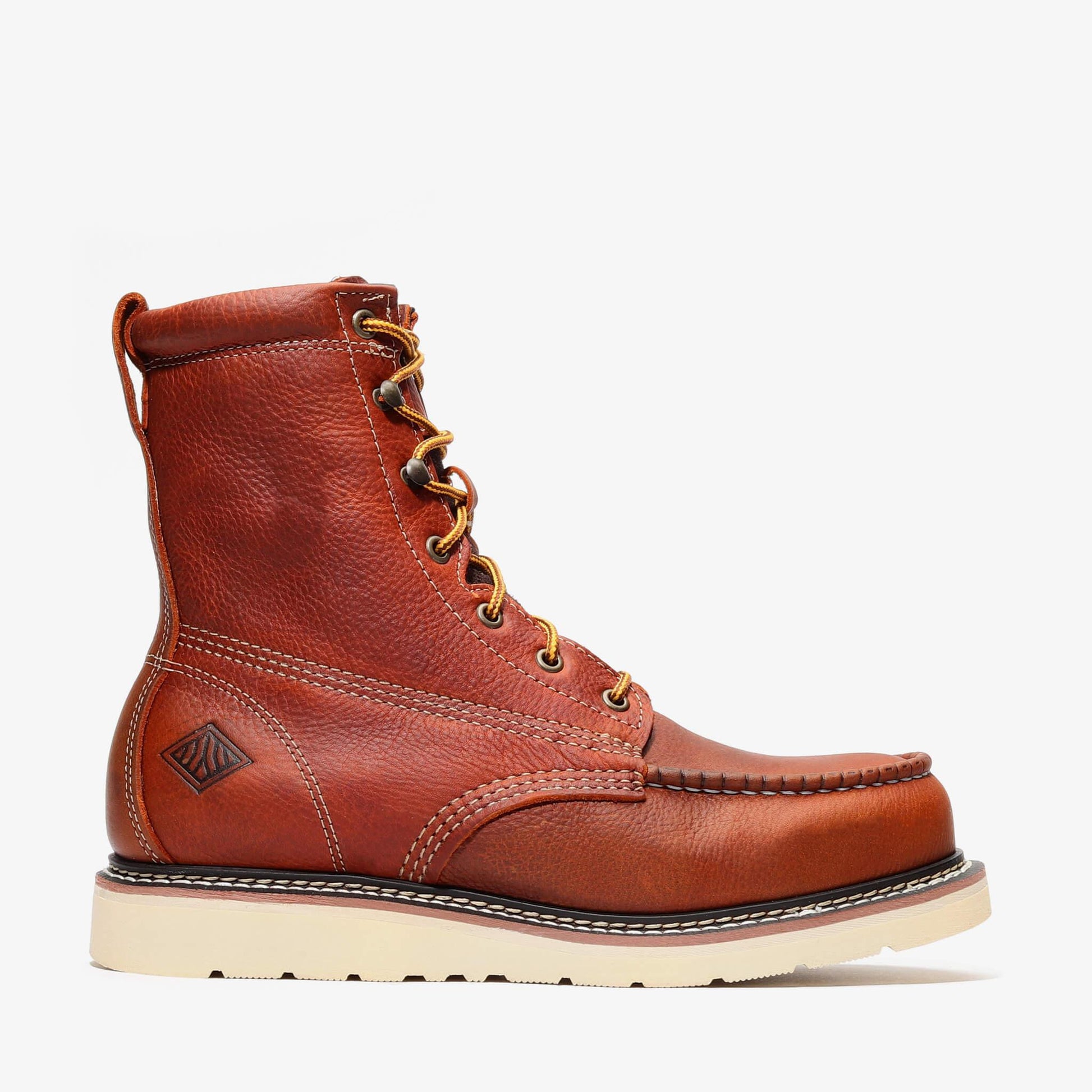 Frontier Classic 8" Tall Moc Toe Work Boots | Men's Leather Safety Boots