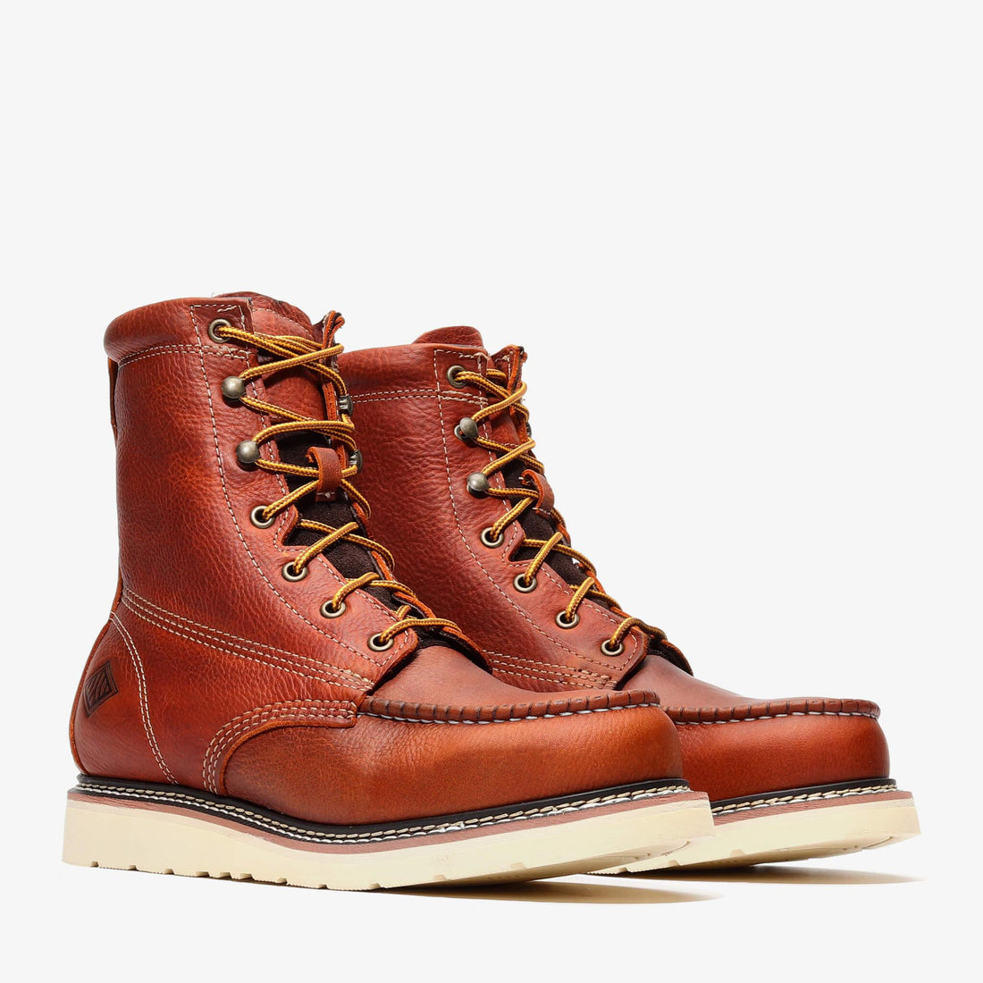 Frontier Classic 8" Tall Moc Toe Work Boots | Men's Leather Safety Boots