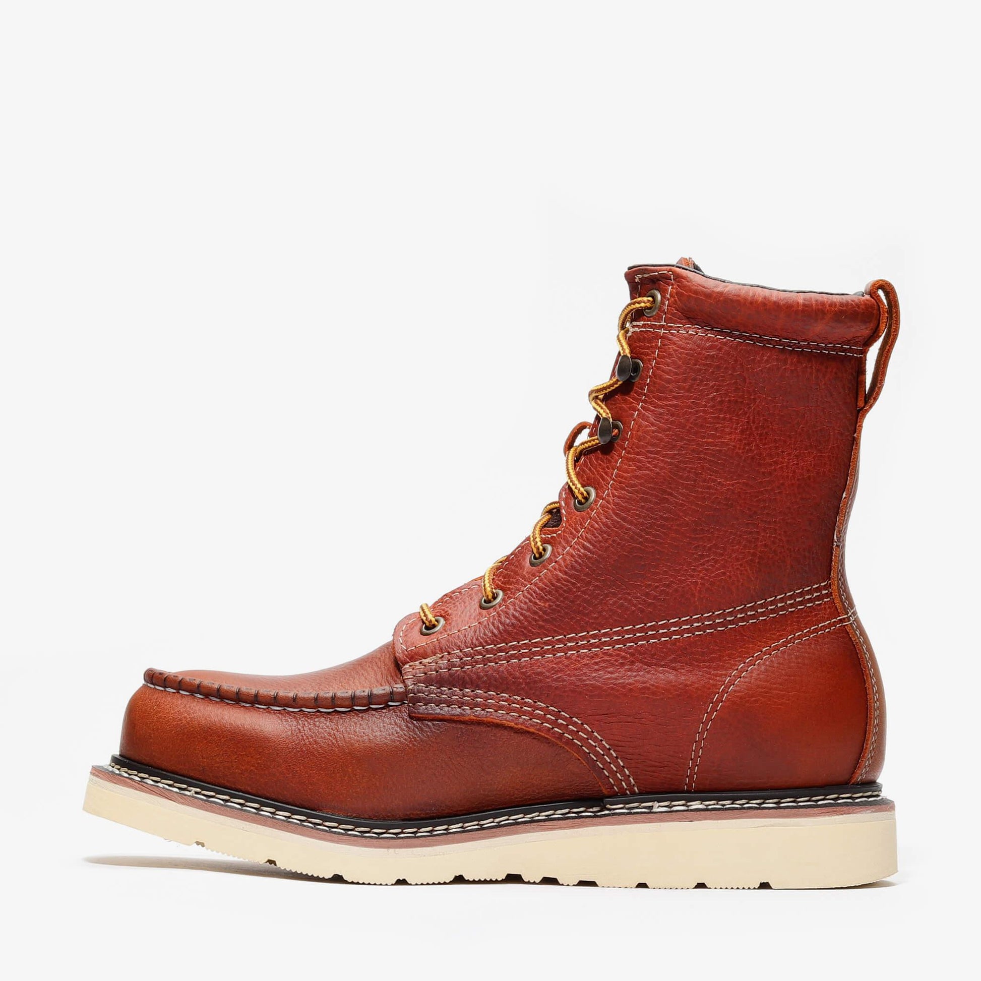 Frontier Classic 8" Tall Moc Toe Work Boots | Men's Leather Safety Boots