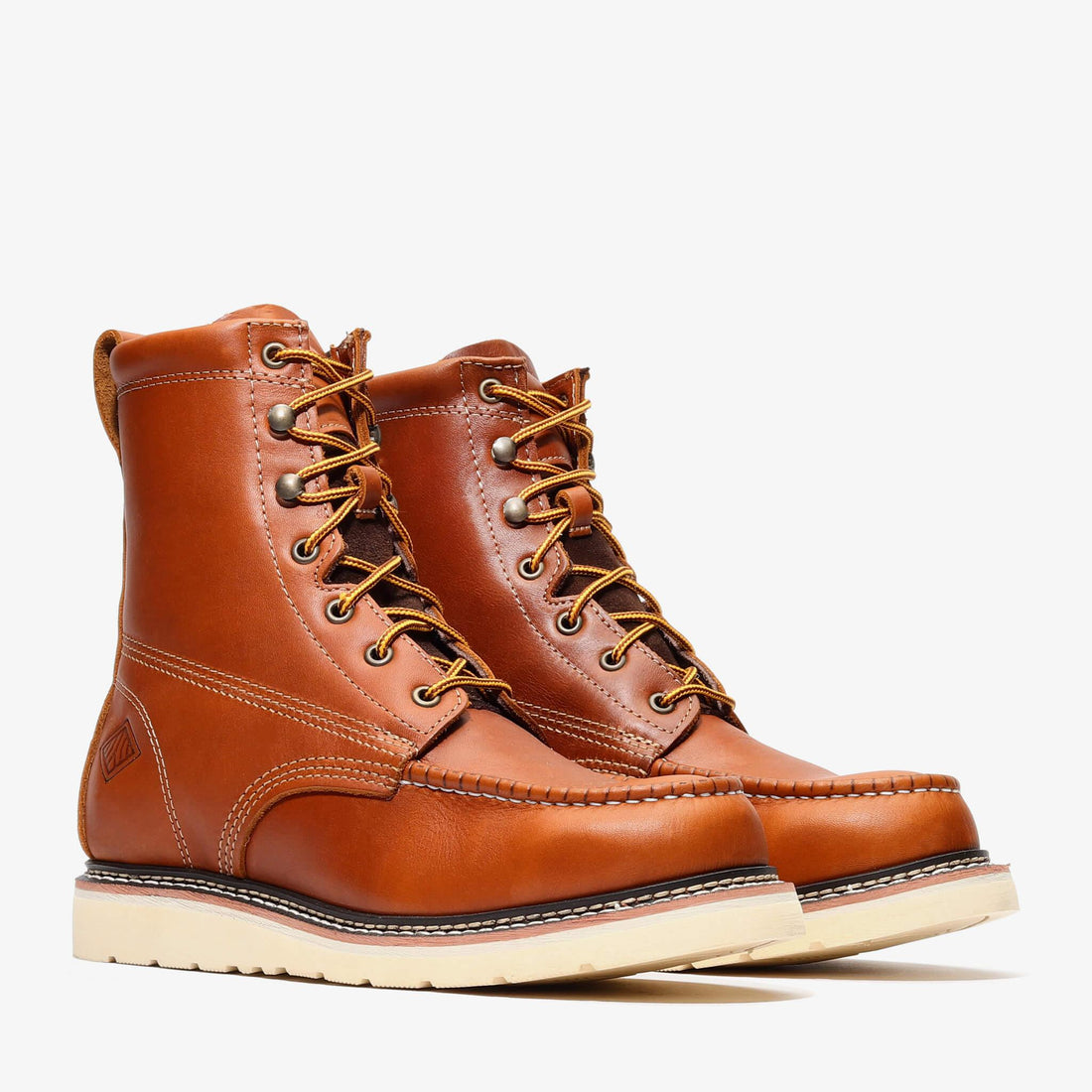 Frontier Classic 8" Tall Moc Toe Work Boots | Men's Leather Safety Boots