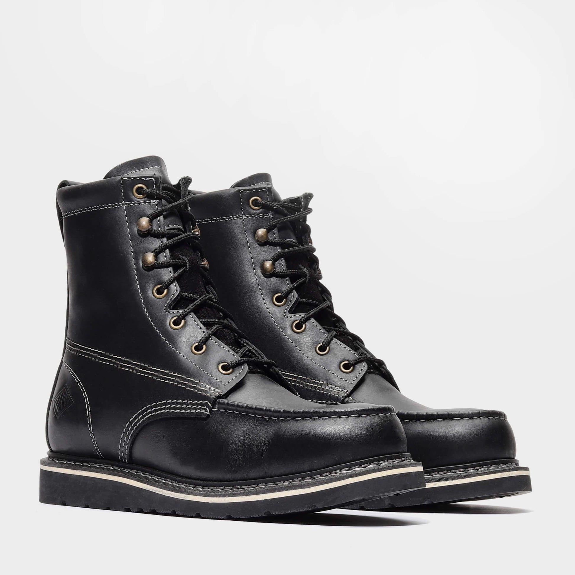 Frontier Classic 8" Tall Moc Toe Work Boots | Men's Leather Safety Boots
