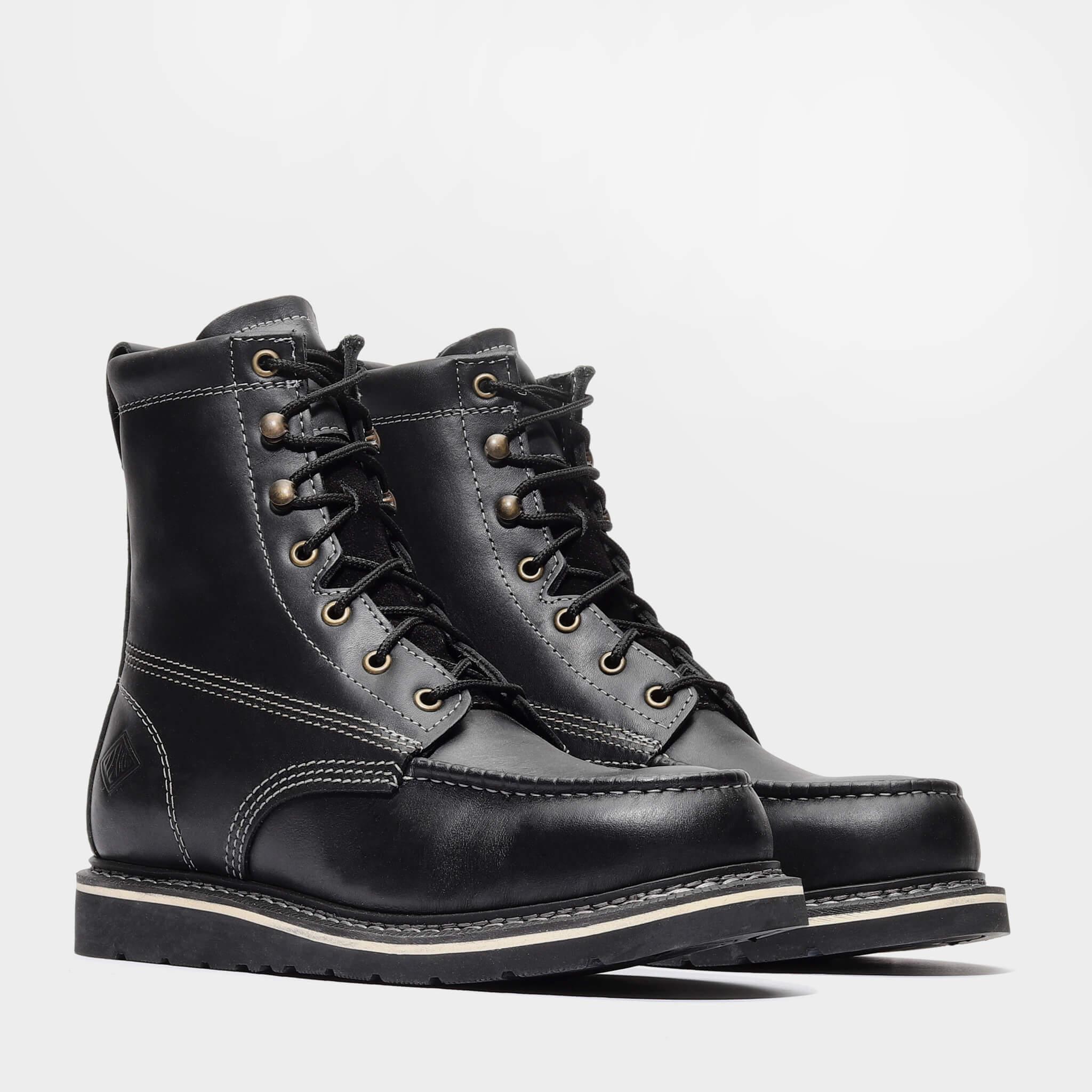 Frontier Classic 8" Tall Moc Toe Work Boots | Men's Leather Safety Boots