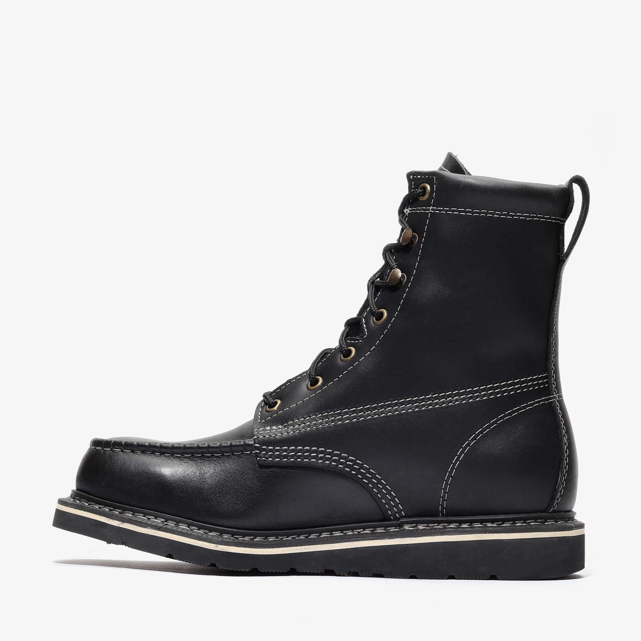 Frontier Classic 8" Tall Moc Toe Work Boots | Men's Leather Safety Boots