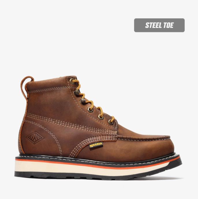 Frontier Dual Steel Toe 6" Moc Toe Boots | Advanced Safety Work Boots