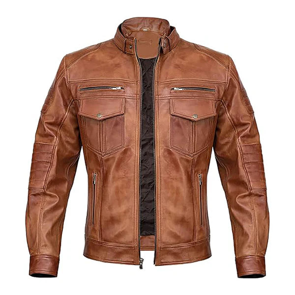 Men’s Cafe Racer Leather Jacket