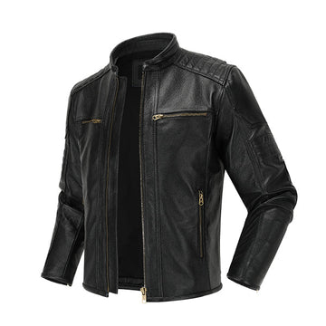 Men’s Natural Black Leather Jacket