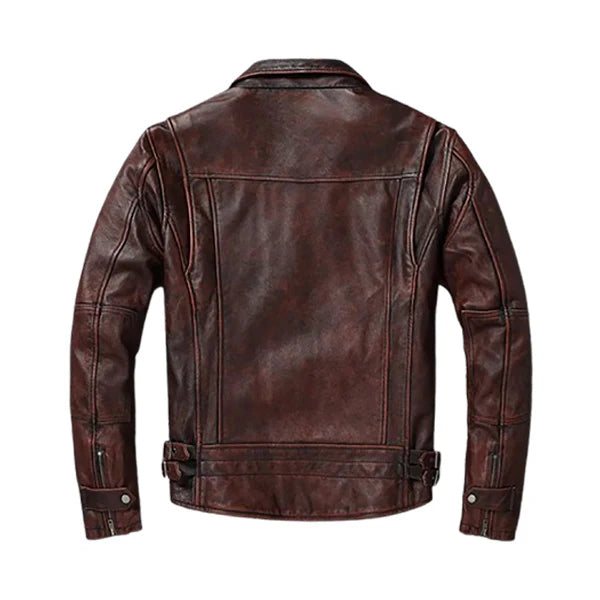 Men’s American Retro Moto Leather Jacket