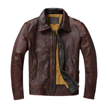 Men’s American Retro Moto Leather Jacket