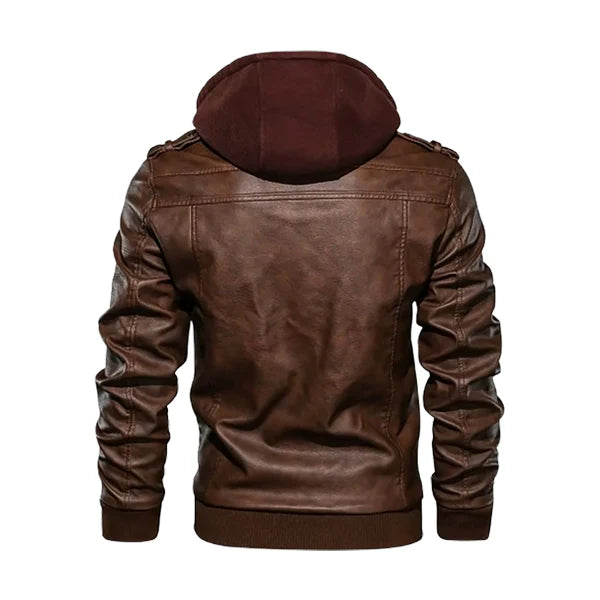 Men’s Gorilla Hooded Leather Jacket