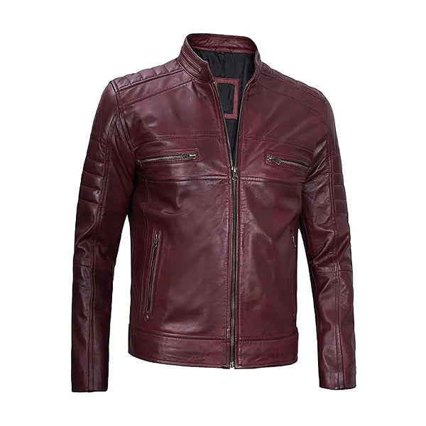 Men’s Zip Up Classic Leather Jacket