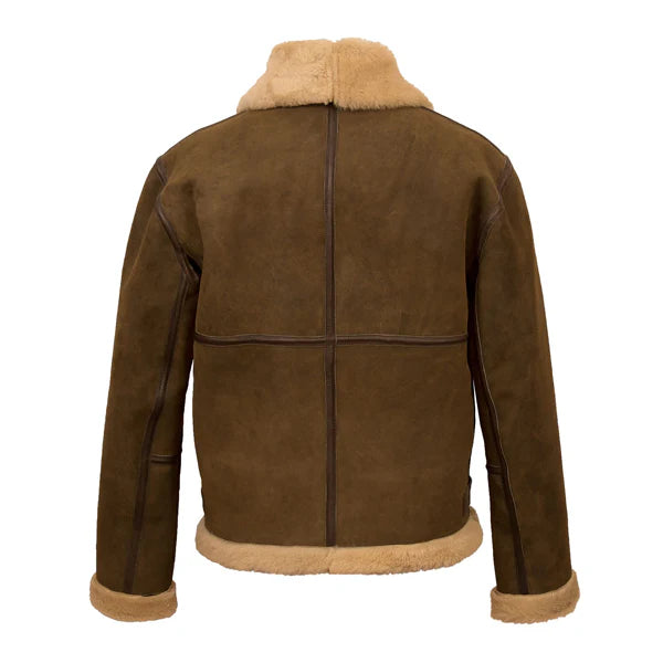 Men’s Flying Aviator Shearling Suede Jacket