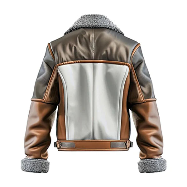 Men’s Premium Brown Shearling Leather Jacket