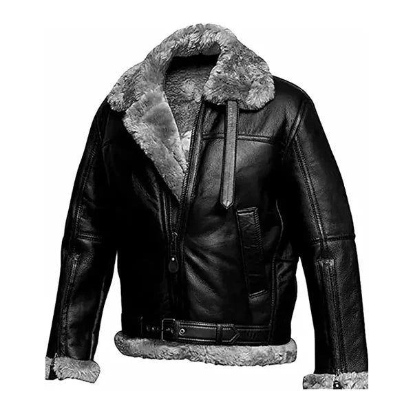 Men’s Original B3 Black Shearling Leather Jacket
