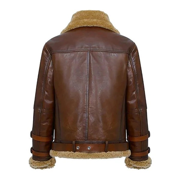 Men’s Pilot Aviator Shearling Leather Jacket