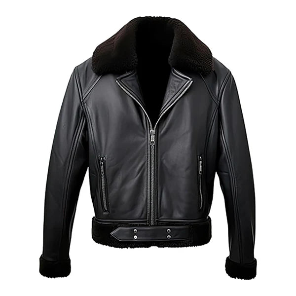 Men’s Lightweight Aviator Shearling Leather Jacket
